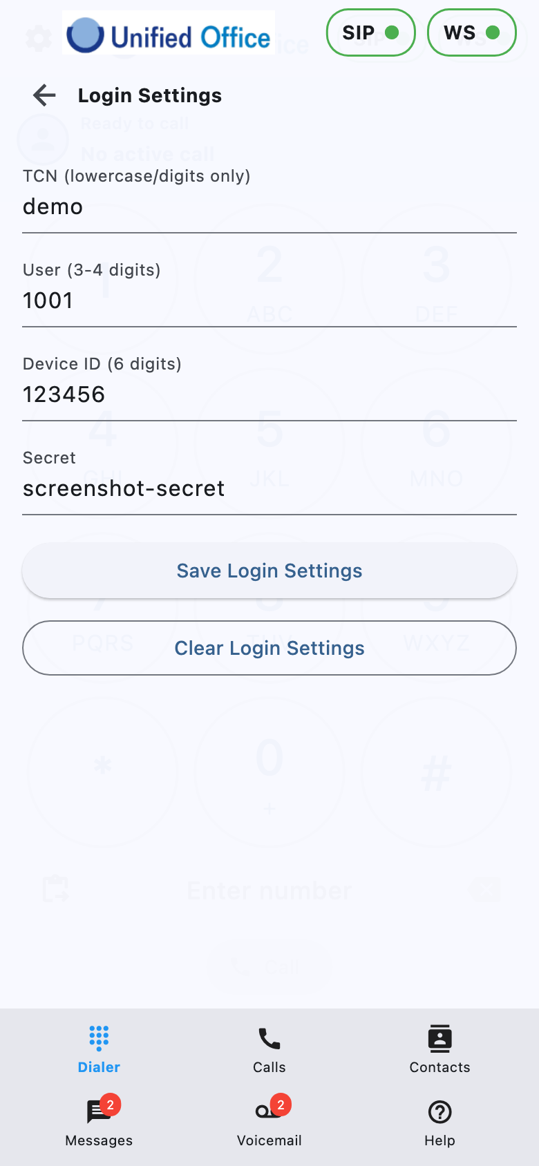 Login Settings